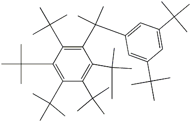 2-(ペンタ-tert-ブチルフェニル)-2-(3,5-ジ-tert-ブチルフェニル)プロパン 化学構造式