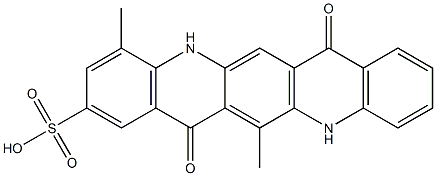 5,7,12,14-Tetrahydro-4,13-dimethyl-7,14-dioxoquino[2,3-b]acridine-2-sulfonic acid Struktur
