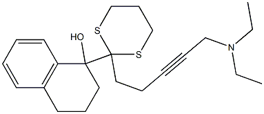 1,2,3,4-Tetrahydro-1-[2-(5-diethylamino-3-pentynyl)-1,3-dithian-2-yl]naphthalen-1-ol|