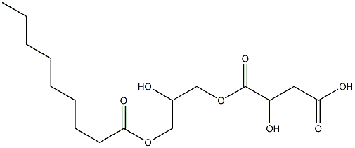 2-Hydroxybutanedioic acid hydrogen 1-[2-hydroxy-3-(nonanoyloxy)propyl] ester Struktur