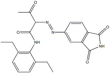 N-(2,6-Diethylphenyl)-2-(1,3-dioxoisoindolin-5-ylazo)-2-acetylacetamide Structure