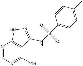 3-(4-Methylphenylsulfonylamino)-1H-pyrazolo[3,4-d]pyrimidin-4-ol,,结构式