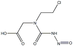 N-(2-Chloroethyl)-N-(nitrosocarbamoyl)glycine Struktur