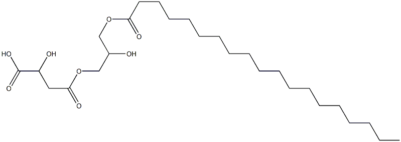 L-Malic acid hydrogen 4-(2-hydroxy-3-nonadecanoyloxypropyl) ester 结构式