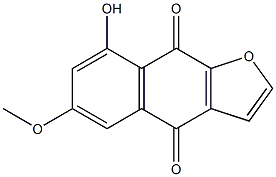 8-Hydroxy-6-methoxynaphtho[2,3-b]furan-4,9-dione Struktur