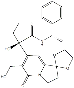 2,3-Dihydro-6-(hydroxymethyl)-7-[(1R)-1-[[(1S)-1-phenylethyl]aminocarbonyl]-1-hydroxypropyl]spiro[indolizine-1,2'-[1,3]dioxolan]-5(1H)-one