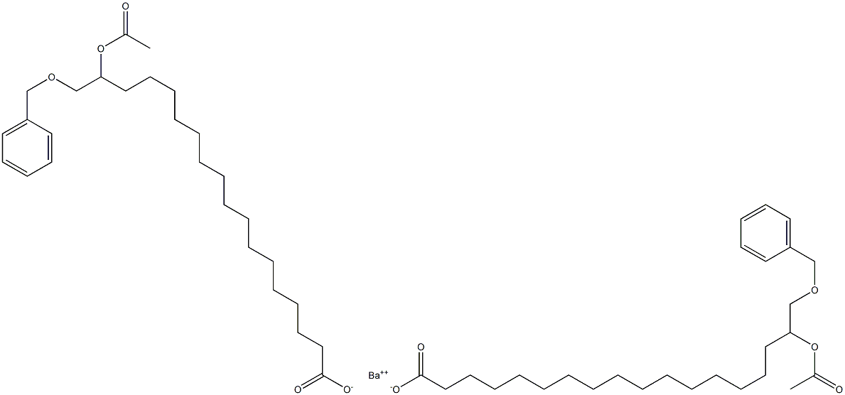 Bis(18-benzyloxy-17-acetyloxystearic acid)barium salt Struktur