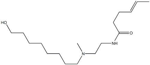 N-[2-[N-(8-Hydroxyoctyl)-N-methylamino]ethyl]-4-hexenamide Structure