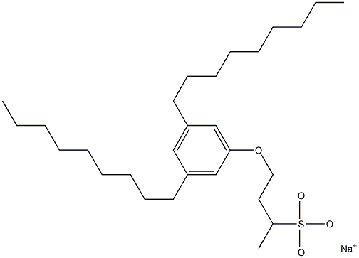 4-(3,5-Dinonylphenoxy)butane-2-sulfonic acid sodium salt 结构式