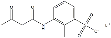 3-(Acetoacetylamino)-2-methylbenzenesulfonic acid lithium salt Struktur
