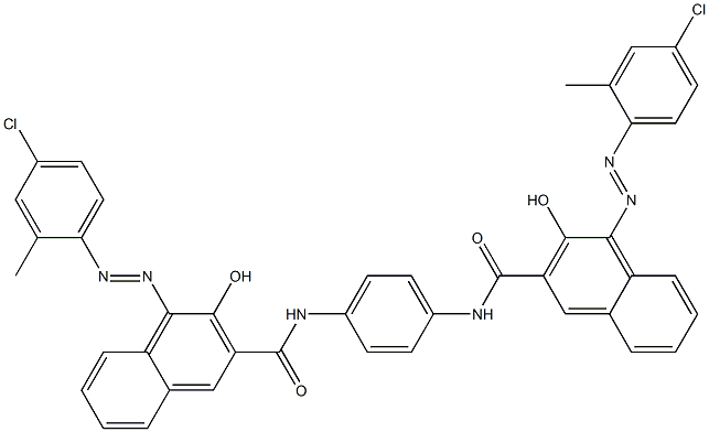 N,N'-(1,4-Phenylene)bis[4-[(4-chloro-2-methylphenyl)azo]-3-hydroxy-2-naphthalenecarboxamide] Structure