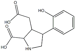 4-(2-Hydroxyphenyl)-3-(carboxymethyl)pyrrolidine-2-carboxylic acid,,结构式
