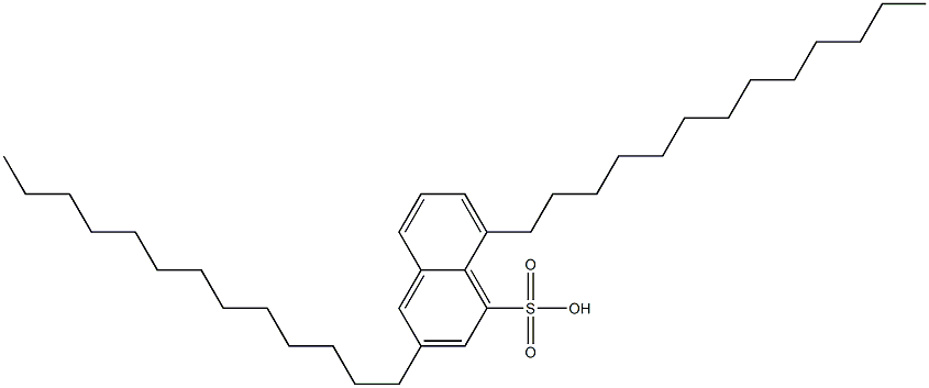 3,8-Ditridecyl-1-naphthalenesulfonic acid,,结构式