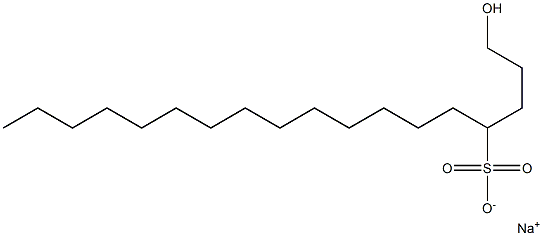 1-Hydroxyoctadecane-4-sulfonic acid sodium salt Struktur