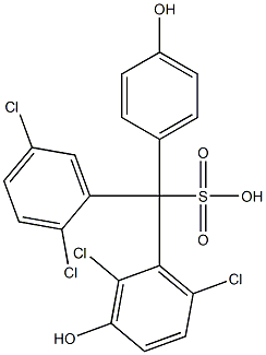 (2,5-Dichlorophenyl)(2,6-dichloro-3-hydroxyphenyl)(4-hydroxyphenyl)methanesulfonic acid Structure