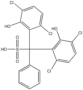 Bis(2,5-dichloro-6-hydroxyphenyl)phenylmethanesulfonic acid Structure