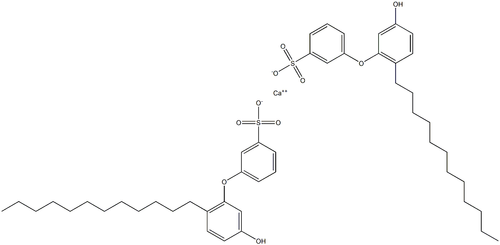 Bis(3'-hydroxy-6'-dodecyl[oxybisbenzene]-3-sulfonic acid)calcium salt 结构式