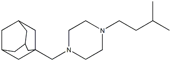 1-イソペンチル-4-(1-アダマンチルメチル)ピペラジン 化学構造式