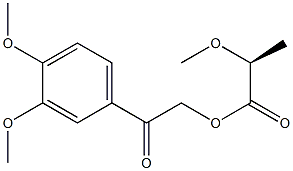 [S,(-)]-2-Methoxypropionic acid 3,4-dimethoxyphenacyl ester 结构式