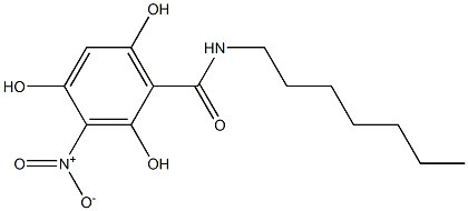 2,4,6-Trihydroxy-3-nitro-N-heptylbenzamide,,结构式