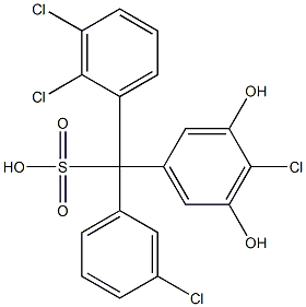 (3-Chlorophenyl)(2,3-dichlorophenyl)(4-chloro-3,5-dihydroxyphenyl)methanesulfonic acid|