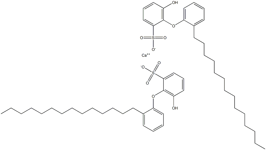 Bis(6-hydroxy-2'-tetradecyl[oxybisbenzene]-2-sulfonic acid)calcium salt Structure