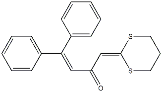 4,4-Diphenyl-1-(1,3-dithian-2-ylidene)-3-buten-2-one Structure