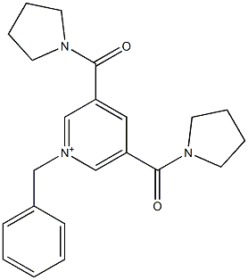 1-Benzyl-3,5-bis[(pyrrolidin-1-yl)carbonyl]pyridinium Structure