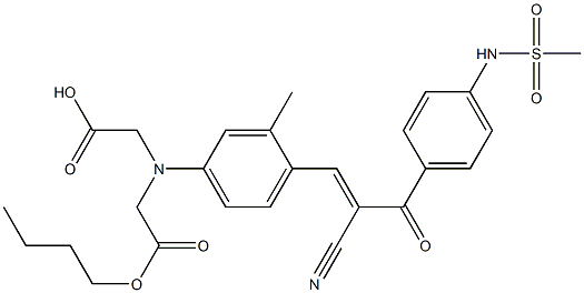 2,2'-[N-[4-[2-Cyano-2-(4-methylsulfonylaminobenzoyl)vinyl]-3-methylphenyl]imino]bis(acetic acid butyl) ester