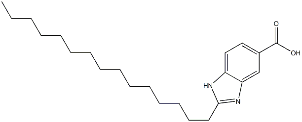 2-Pentadecyl-1H-benzimidazole-5-carboxylic acid Structure