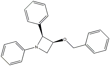 (2S,3S)-1,2-ジフェニル-3-ベンジルオキシアゼチジン 化学構造式