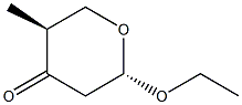 (2S,5S)-2-Ethoxy-5-methyl-2,3,5,6-tetrahydro-4H-pyran-4-one Struktur