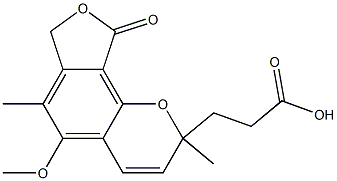  3-[7,9-Dihydro-2,6-dimethyl-5-methoxy-9-oxo-2H-furo[3,4-h]-1-benzopyran-2-yl]propionic acid