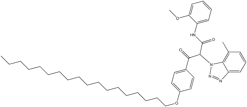 2-[4-(Octadecyloxy)benzoyl]-2-[(7-methyl-1H-benzotriazol)-1-yl]-2'-methoxyacetanilide,,结构式