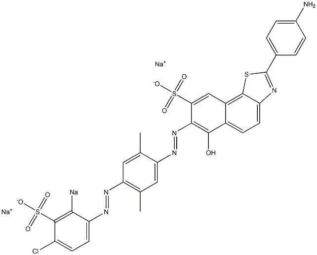 2-(4-Aminophenyl)-7-[[4-[(4-chloro-2-sodiosulfophenyl)azo]-2,5-dimethylphenyl]azo]-6-hydroxynaphtho[2,1-d]thiazole-8-sulfonic acid sodium salt|