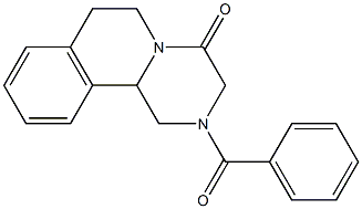 2-(Phenylcarbonyl)-1,2,3,6,7,11b-hexahydro-4H-pyrazino[2,1-a]isoquinolin-4-one Structure