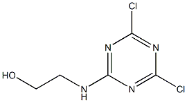 2-(4,6-ジクロロ-1,3,5-トリアジン-2-イルアミノ)エタノール 化学構造式