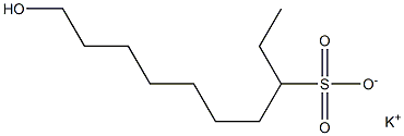 10-Hydroxydecane-3-sulfonic acid potassium salt,,结构式