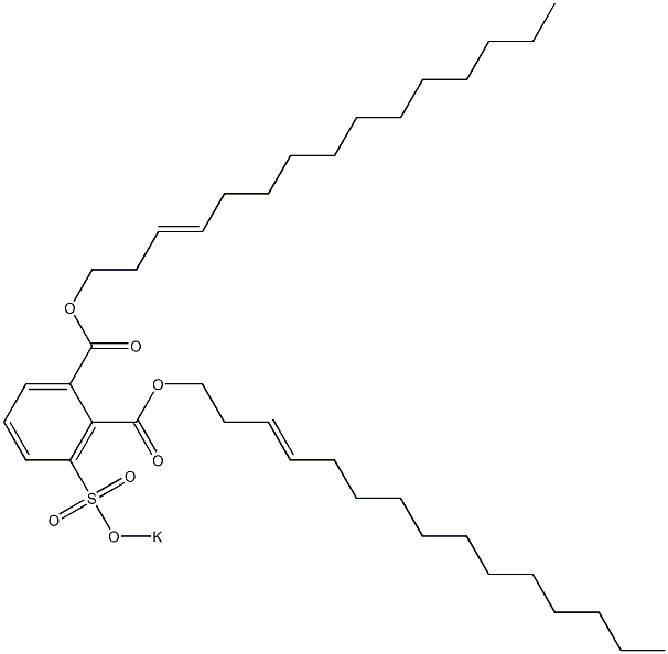 3-(Potassiosulfo)phthalic acid di(3-pentadecenyl) ester Struktur