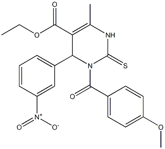 1,2,3,4-Tetrahydro-6-methyl-4-(3-nitrophenyl)-3-(4-methoxybenzoyl)-2-thioxopyrimidine-5-carboxylic acid ethyl ester