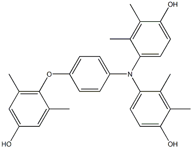 N,N-Bis(4-hydroxy-2,3-dimethylphenyl)-4-(4-hydroxy-2,6-dimethylphenoxy)benzenamine Structure