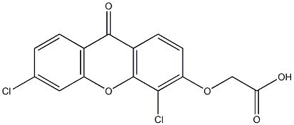 (9-Oxo-4,6-dichloro-9H-xanthen-3-yloxy)acetic acid Struktur