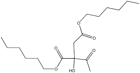 2-Acetyl-2-hydroxybutanedioic acid dihexyl ester Struktur