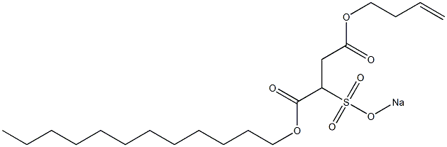 2-(ソジオスルホ)こはく酸1-ドデシル4-(3-ブテニル) 化学構造式