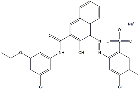  4-Chloro-3-methyl-6-[[3-[[(3-chloro-5-ethoxyphenyl)amino]carbonyl]-2-hydroxy-1-naphtyl]azo]benzenesulfonic acid sodium salt