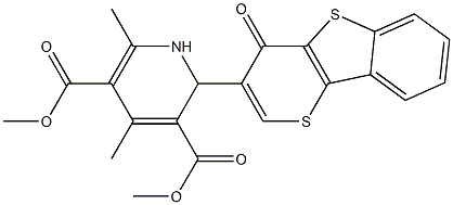 4,6-Dimethyl-2-[4-oxo-4H-thiopyrano[3,2-b][1]benzothiophen-3-yl]-1,2-dihydropyridine-3,5-dicarboxylic acid dimethyl ester|