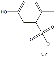 5-Hydroxy-2-methylbenzenesulfonic acid sodium salt,,结构式