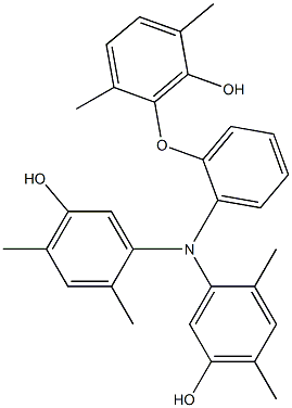 N,N-Bis(5-hydroxy-2,4-dimethylphenyl)-2-(6-hydroxy-2,5-dimethylphenoxy)benzenamine Structure