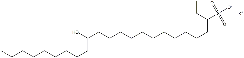 15-Hydroxytetracosane-3-sulfonic acid potassium salt Struktur