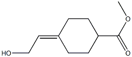 4-(2-Hydroxyethylidene)cyclohexanecarboxylic acid methyl ester,,结构式